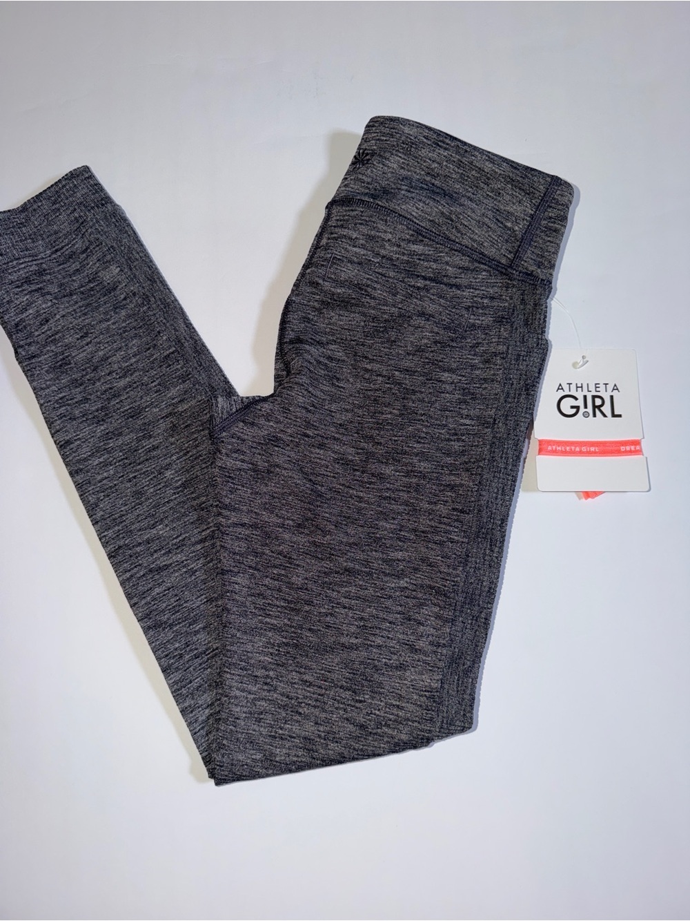 Athleta Girl Heathered Dark Gray Leggings - Kids